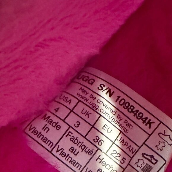 Ugg Fluff Yeah Slide Slippers Open Toe Sandals Cozy Lounge Casual Pink Size 4 - Picture 6 of 8